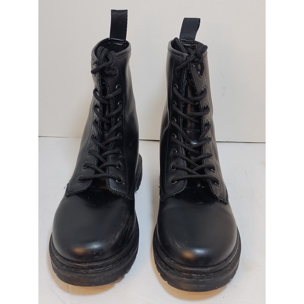 Black Combat Boots Chunky‎ Platform Lace Up Goth Ankle Booties Women's 7 Grunge